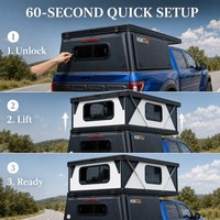 Huntoo – Nouvelle coque de camping rigide personnalisée pour pick-up, pliable en aluminium, idéale pour les voyages tout-terrain mondiaux
