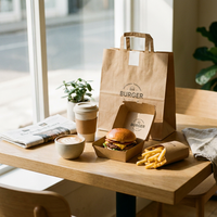 Boîte à hamburger en papier rigide de qualité alimentaire écologique personnalisée pour emporter des frites, du poulet frit, des hot-dogs