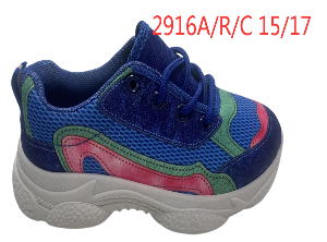 Scarpe Sportive per Bambini Blu Rosa con Tomaia in Rete, Suola in Gomma, Intersuola in EVA, Materiale Sintetico, Taglia 33402 - Product Image 3