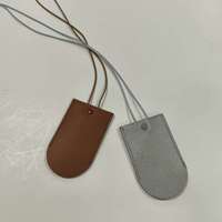 Colliers en cuir PU tendance, accessoires de cou polyvalents, pochettes à clés, pendentifs, colliers pour vêtements, accessoires assortis