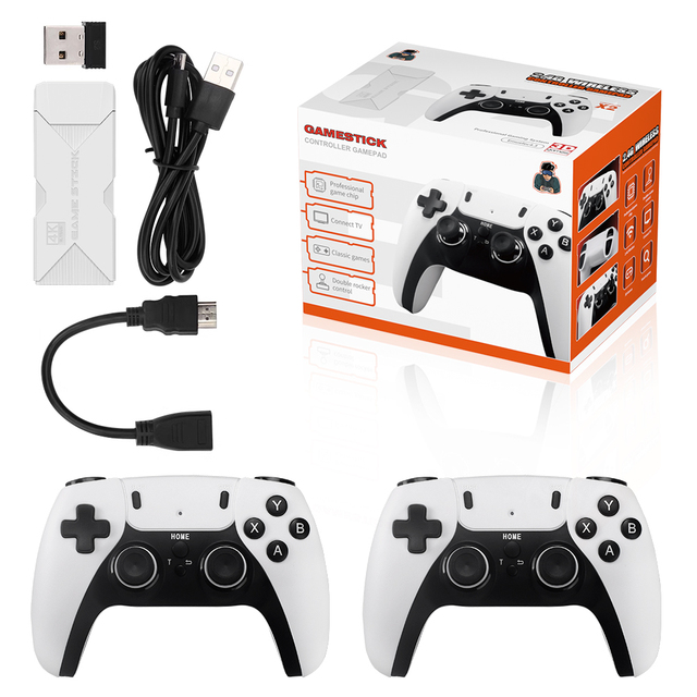 Factory Wholesale 4K TV Game Console P5-PRO 64G/128G Memory 35000-50000 Games Wireless 2.4GHz US/EU Plug 6-Month Warranty
