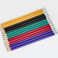 Crayons noirs standard pour l'école et le bureau en gros, prix bas, crayon hexagonal en bois avec gomme