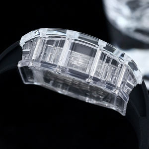 นาฬิกาตูร์บิญองโปร่งใสสุดหรู คริสตัลแซฟไฟร์ ระดับพรีเมียม สำหรับงานเลี้ยงธุรกิจ โอกาสพิเศษ วันครบรอบ นาฬิกาสุดประณีต - Product Image 4