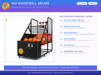 Machine de basket-ball d'arcade LED Shoot & Score 265x100x260 cm pour centre commercial FEC