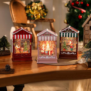 โคมไฟคริสต์มาสทรงลูกโลกหิมะหมุนได้ พร้อมไฟ LED รูปซานต้าในโรงงาน  มี<span class=keywords><strong>เพลง</strong></span> 8 <span class=keywords><strong>เพลง</strong></span> - Product Image 6