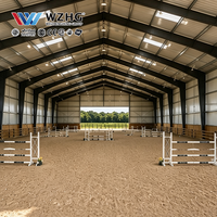 Fournisseur d'installations équestres préfabriquées : Manège équestre en acier avec structure en profilés H soudés Q355B pour les gestionnaires de programmes de dressage