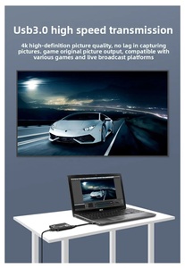 <strong>4K</strong> USB3.0 Video Capture Card for Laptop &amp; Live Stream HDTV Compatible 1080P 60fps Screen Capture Game Recording PS4 Camera - Product Image 3
