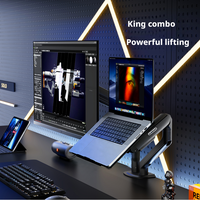 Support de moniteur universel mécanique à double écran pour un à deux ordinateurs portables, ordinateurs de bureau, support à double bras