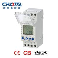 Temporizador Digital LONGTAI THC822 TR822 de 2 Canales, 16A, 220V, Programable Semanalmente, 96 Programas de Encendido/Apagado, Montaje en Riel DIN