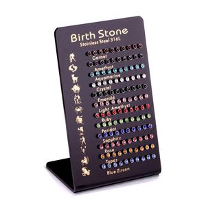 Boucles d'oreilles clous en argent 925 de 5 mm, magnifiques, rondes, design tendance, avec zircon, pour femme, cadeau, idéales pour les fêtes, vente en gros directe usine - Product Image 1