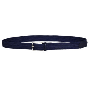 Ceinture extensible tressée pour homme Thames bleu marine - Product Image 4