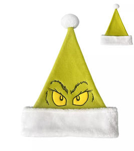 グリンチマス 大人用 クリスマス サンタ帽子スーツ コスチューム用 16インチ サンタハット パーティーコスチューム または クリスマスデコレーション - Product Image 5