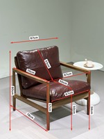 Fauteuil lounge en bois massif nordique, moderne et simple, fauteuil de détente
