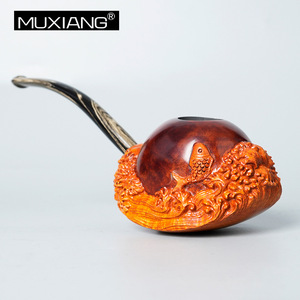 Muxiang Tobacco Pipe Hand Carved Wood Free Type Eagle And Woman Shape Smoking Pipe - Product Image 3