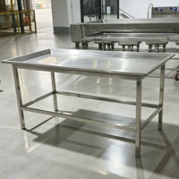 Table de découpe de viande en acier inoxydable 304, cadre robuste, plan de travail commercial pour cuisine industrielle, pour abattoir