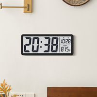 Nouvelle horloge murale multifonctionnelle murale et montée sur table Température Date Semaine Affichage Grandes horloges numériques
