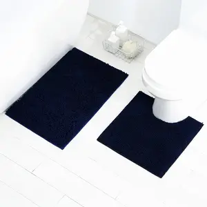 Оптовые продажи чёрный шенилл коврик для ванной-Противоскользящий пушистый роскошный коврик для ванной из микрофибры и синели