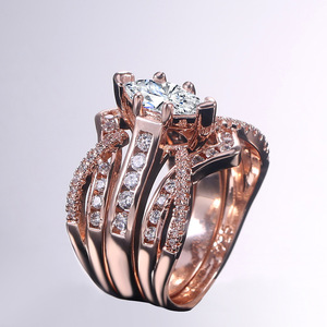 Anello impilabile in pietra stile Queen da donna, elegante gioiello di tendenza per le dita - Product Image 3