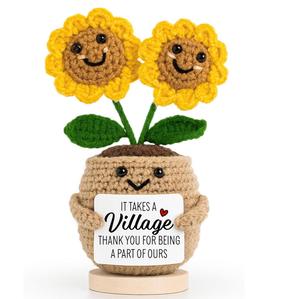 Flores de Girasol Tejidas a Crochet Hechas a Mano, Regalos de Agradecimiento para Mujeres, Regalos de Navidad para Enfermeras, Empleadas y Compañeras de Trabajo - Product Image 1