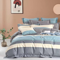 Ensemble de housse de couette TC300 de luxe imprimé certifié OEKO-TEX 1800TC 4 pièces 100% coton pour la maison et l'hôtel, tissé