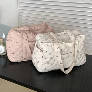 Tùy Chỉnh Bông Bông Túi Du Lịch In Liền Mạch Hoa Mẹ Tã Túi Puffy Trọng Lượng Lớn Công Suất Túi Du Lịch Cho Du Lịch - Product Image 3