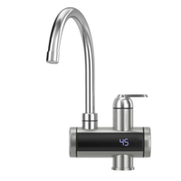 Robinet d'eau chaude électrique instantané en acier inoxydable 304, chauffe-eau sans réservoir, affichage LED, mitigeur de cuisine, chauffage rapide