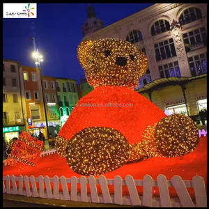 Decoraciones navideñas de exterior con luces LED en forma de oso para decoración festiva al aire libre - Product Image 3