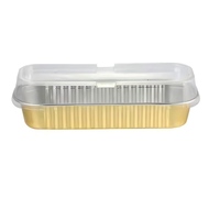 Vente directe usine – Bol rectangulaire en aluminium 3323D doré, emballage alimentaire jetable en PET de qualité alimentaire et écologique pour la cuisson