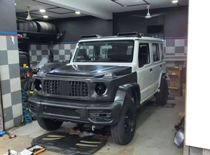 Recién llegado, kit de carrocería para Su Z u Ki <span class=keywords><strong>Jimny</strong></span> 2019 +, actualización de parachoques de coche a nuevo Kit de carrocería para estilo <span class=keywords><strong>Jimny</strong></span> G63 - Product Image 2