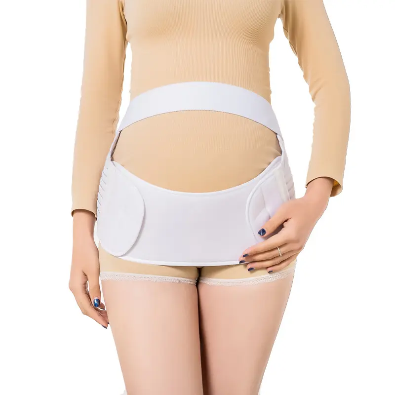 Korset perut Neoprene elastis, pita pendukung keamanan untuk wanita hamil memberikan perlindungan dan sabuk perut belakang Bersalin