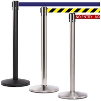 Support de Construction en fonte, pôle en acier inoxydable, barrière rétractable
