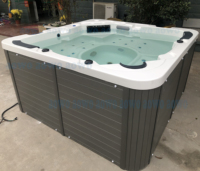 Bain à remous de villa 5 personnes avec 2 sièges de relaxation, spa en acrylique, jacuzzi autoportant, baignoires spa extérieures, fournisseur de spas de Foshan