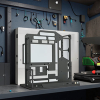 Boîtier d'ordinateur de jeu Socooler Designer SOC-J-Y en alliage d'aluminium Micro ATX Support Mid Tower avec fenêtre latérale double