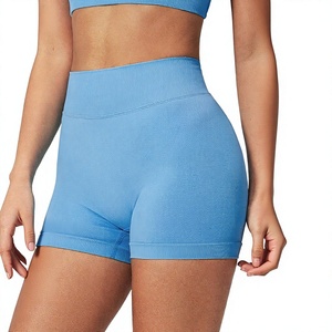 Shorts de sport sans couture pour femme, sexy, pour fitness et gym, avec design dos en V profond et effet froncé aux fesses, pour le yoga - Product Image 4