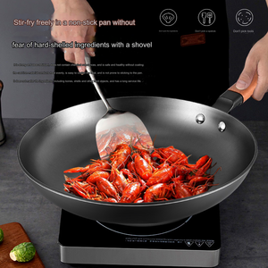 Padella in ghisa padella per uova manico in legno padella per fornelli a Gas e cucina a induzione 26/28/30/<span class=keywords><strong>32cm</strong></span> - Product Image 4