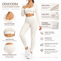 Ensemble 3 pièces pour femme, extensible dans quatre directions, taille élastique, dos nageur, respirant, anti-transpiration, léger, séchage rapide, longueur intégrale, OEM ODM