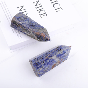 Quartz naturel Sodalit/pierre veine bleue Points cristaux de pierres précieuses pierres de guérison pour la décoration de la maison - Product Image 2