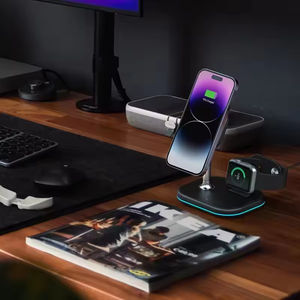 Support de chargeur sans fil magnétique <span class=keywords><strong>3</strong></span> en 1 rapide à chaud en usine pour iPhone 16 Pro Max Apple Watch 9 8 <span class=keywords><strong>AirPods</strong></span> Pro Station de charge rapide - Product Image 3