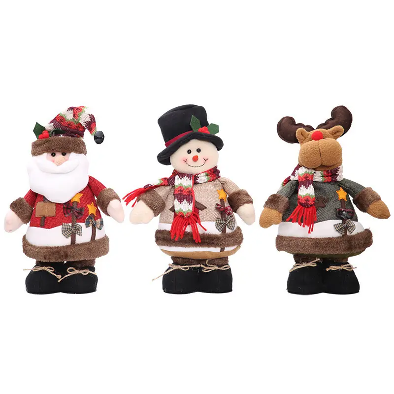 Christmas Old Man Holiday Gift Doll Children Doll Toy Snowman Deer Window Decorations