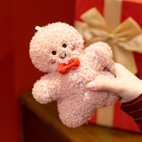 En gros, Poupée en peluche Bonhomme de pain d'épices de Noël, mignonne, style dessin animé, décoration festive, pendentif à suspendre, cadeau