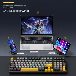 Haohuaxin tùy chỉnh chuyển đổi màu đen USB-C Bàn Phím Cơ khí e-thể thao văn phòng trò chơi RGB Bàn phím không dây - Product Image 2