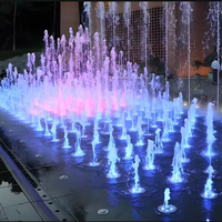 Éclairage LED populaire musique danse marbre sol fontaine souterrain sec pont pour jardin parc hôtel-matériau en pierre inoxydable