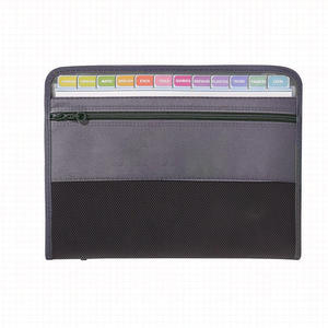 Organisateur de factures et de <span class=keywords><strong>coupons</strong></span> portable, 13 poches, PP+Oxford, étiquettes à fermeture éclair, sac accordéon, dossier extensible à fermeture éclair - Product Image 6