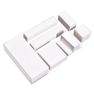 Caixas De Papel Branco Pequena Caixa De Embalagem Atacado Vários Tamanhos Bom Preço Embalagem Simples para Cosméticos Ivory Board Recyclable K11