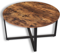 Table basse de haut calibre à bon prix de haute qualité Table basse vintage en acier allié Mdf noir