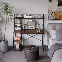 Échantillon GRATUIT – Bureau d'ordinateur extensible, pliable et réglable en hauteur avec étagère, design moderne, montage facile, robuste, pour bureau à domicile