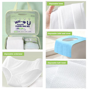 LMLTOP - Juego <span class=keywords><strong>de</strong></span> 5 Artículos Desechables <span class=keywords><strong>de</strong></span> Viaje para 2 Días y 1 <span class=keywords><strong>Noche</strong></span>, con Ropa Interior Femenina, Toalla Comprimida, Toalla <span class=keywords><strong>de</strong></span> Baño y Funda para Asiento <span class=keywords><strong>de</strong></span> Inodoro - Product Image 4