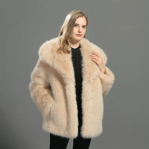 แจ็คเก็ตแฟชั่นฤดูหนาวสำหรับผู้หญิง,เสื้อโค้ทขนสัตว์เทียมสีขาวแจ็คเก็ตขนสัตว์เทียมเสื้อโค้ทขนสัตว์เทียม - Product Image 2