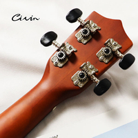 CIVIN UDB-H23 Gitar Bass Pemula 23 Inch Body Kayu Basswood Fingerboard ABS 4-Senar Tuning Pegs Open Gear Senar Nilon Warna Biru Matte
