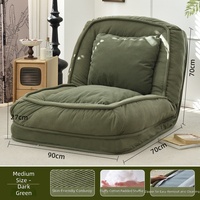 Canapé-lit pliable moderne de taille moyenne, fauteuil confortable pour salon, hôtel, usage intérieur résidentiel